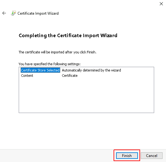 screenshot certificate import wizard 3